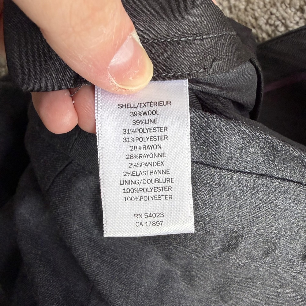 Banana Republic Martin Dress Pants Womens 2P Gray Wool Flare Stretch Workwear - Picture 4 of 16